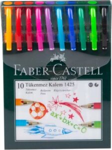 Tükenmez Kalem Seti, 10 Adet, 0.7 mm Uç, Yumuşak Yazım, Ergonomik Tutuş, Renkli Karışık
