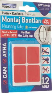 Hazır Kesilmiş 12'li Montaj Bandı, Şeffaf