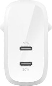 Boost Charge Çift Usb-C Fişi, Pps'li, 16 ve Diğerleri, Ipad, Galaxy,, MacBook Için 60W Şarj Cihazı, Usb-C'den Lightning Kablosu ve Usb-C Uyumlu, Beyaz