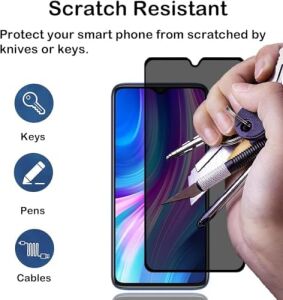 Xiaomi Redmi Note 8 Pro Privacy (Hayalet) Ekran Koruyucu – 2 Adet - 9h Temperli Cam, Yan Görünme Engelleyici, Tam Kaplama