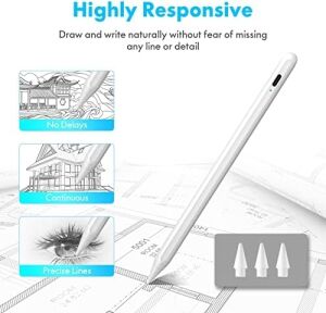 Cisteen IPAD(2018-2024) Için Stylus Kalem,ipad Pro 11/13 Inç M4,ipad Air 11/13 Inç M2,ipad 10/9/8/7/6,ipad Air 5/4/3,ipad Pro 11/12.9'',ipad Mini 6/5 Için Eğim Sensörlü Avuç Içi Reddi Aktif Stylus Kalem