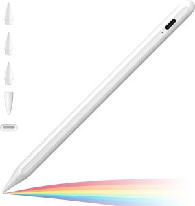 Cisteen IPAD(2018-2024) Için Stylus Kalem,ipad Pro 11/13 Inç M4,ipad Air 11/13 Inç M2,ipad 10/9/8/7/6,ipad Air 5/4/3,ipad Pro 11/12.9'',ipad Mini 6/5 Için Eğim Sensörlü Avuç Içi Reddi Aktif Stylus Kalem