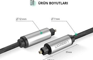 5.1 Dijital Toslink Optik Ses Kablosu 1.5 Metre