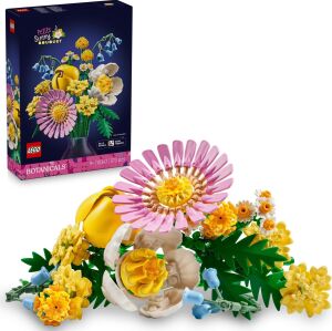 Küçük Sarı Buket 10347-9 Yaş ve Üzeri Kız ve Erkek Çocuklar Için Papatya, Şakayık ve Lale Dahil Yapay Çiçekler Içeren Yaratıcı Dekoratif Çiçek Buketi Yapım Seti (373 Parça)