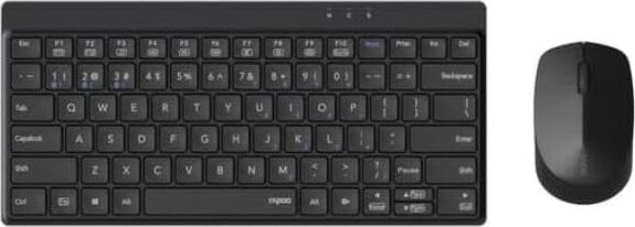 Rapoo 8000GT Wrl Tr Klavye Mouse Set Siyah