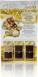 Serisi 24K Altın Parçacıklı Serum ile 1 Kutu 2 x 50 ml ve Geliştiriciler Saç Boyası (Yoğun Küllü Kumral 7.11)
