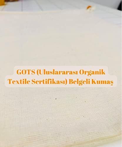 Yoga And Food Bitkisel Süt Süzme Kesesi (35X50CM; 30X35CM; 25X25 CM)%100 Ağartılmamış Ham Pamuk Badem Sütü, Fındık Sütü, Yeşil Sebze Suyu Süzme - Organik Pamuk Kese (25X25)