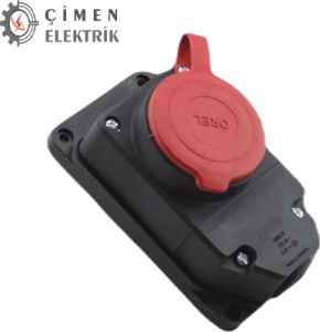 3X25 Kauçuk Duvar Priz 380V
