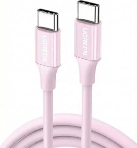 Usb-C 60W 3A Qc Pd Hızlı Şarj Kablosu, 1 Metre, Pembe, 65124