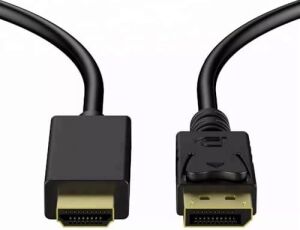 Displayport To Hdtv Kablo 1.8 Metre 4K Ultra Hd Görüntü Aktarım Kablosu Altın Uçlu Yüksek Hızlı Video Ses Iletimi Monitör Tv Projektör Pc Laptop Uyumlu Dp To HDMI | ZR798