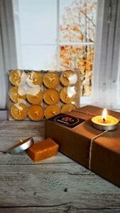 (12 Adet) Tealight Doğal Petek Balmumu Mum Ekonomik Boy (8gr) Beeswax Candle