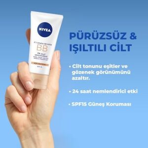 Essentials 5'i 1 Arada Bb Krem, 24 Saat Nemlendirme+Doğal Jojoba Yağı Özü +Açık Cilt Tonu 50 Ml, Spf 15 Güneş Koruması