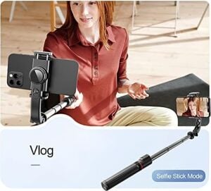 Gimble Dengeleyici Otomatik Denge Sabitleyici Alüminyum Çubuk Teleskopik Selfie Sopa Video Istikrarlı Çekim Tripod Telefon Smartphone Için L19