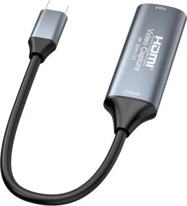 4K USB C 2.0 Type-C Video Capture Görüntü Yakalama Adaptörü USB 4K 30Hz Akış Öğretim Video Konferans Veya Canlı Yayın Için Oyun Yakalama Kartı (Hdmı Aktarma Için Kullanılmaz)