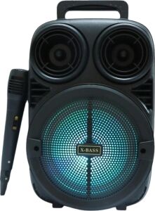 Kablosuz Karaoke Hoparlör Mikrofonlu Rgb Işıklı 6.5 Inç Bluetooth Speaker Taşınabilir