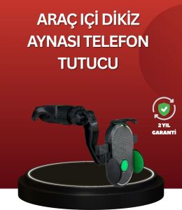 Ayarlanabilir Kıskaçlı Dikiz Aynası Telefon Tutucu Tüm Telefonlarla Uyumlu