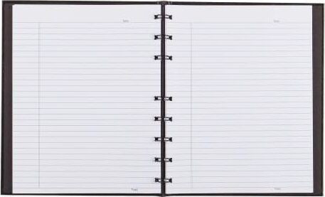 Notebook Defter, Tek Konu, Dar Çizgili, Siyah Kapak, 75 Yaprak 23,5 x 18,4 cm