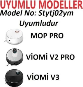 Mi Robot  P- Pro (Model No: STYJ02YM Uyumlu) Yan Fırça Yedek Parça-Viomi Se V2,v2 Pro,v3 Robot Süpürge Uyumlu 2 Adet Yan Fırça Yedek Seti