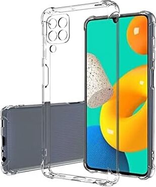 Galaxy M32 ile Uyumlu ile Uyumlu Kapak Köşe Korumalı Airbag Antishock Şeffaf Silikon Kılıf
