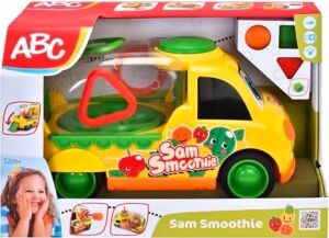 Dickie, 204115007, Abc Sam Smoothie, Serbest Tekerlek, Şekil Bulmaca, Mekanik Düğmeli Fonksiyon, Arka Kapı Açılabilir, 30 cm
