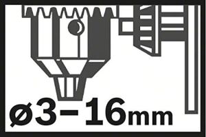 Aksesuar-R 1608571057 Matkap Kovanı Kavrayıcı Kadar 16 mm 3 – 16 Mm, 1,6 cm (0,625 Inç) – 16