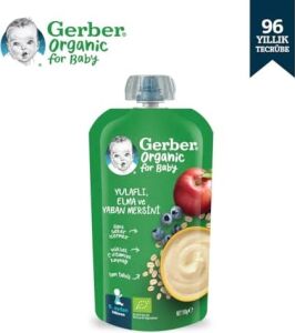 Organic Yulaflı Elma ve Yaban Mersini Püre 110G​