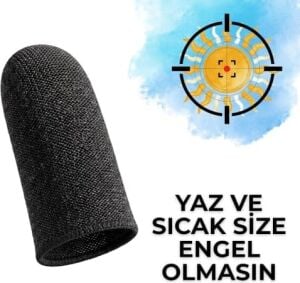 Wasp Mobil Oyun Parmaklığı | Pubg, Free Fire, Mobile Legends ile Uyumlu Terletmez Oyuncu Parmak Kılıfı | Yüksek Hassasiyetli, Nefes Alabilir ve Ince Dokunmatik Ekran Parmaklığı (Siyah)
