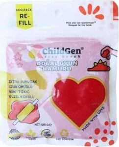 Doğal Oyun Hamuru - Kırmızı Vakumlu Kartuş Paket