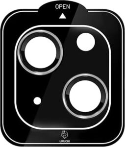 iPhone 15/15 Plus Kamera Lens Koruyucu, Safir, Kolay Kurulum, Alüminyum Alaşım Çerçeveli 9h Sertliğinde Cam Lens, Silver