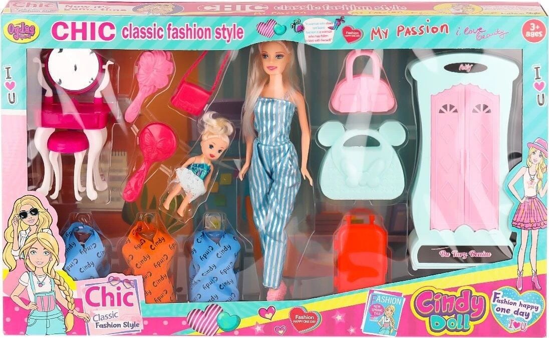 02259 Cindy Doll Dolaplı Bebek Oyun Seti -Eco Lounge