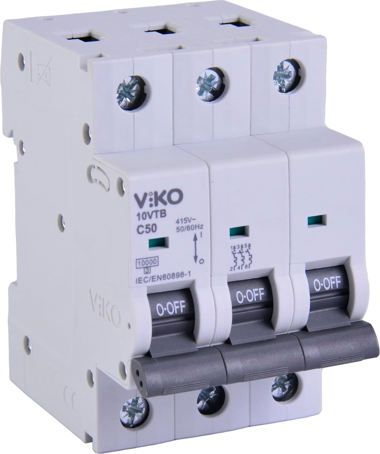 10VTB-3C50 Otomatik Sigorta 10KA C Tipi 3 Kutup 50A