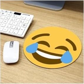 Gülen Surat Emoji Tasarımlı Mousepad 20 x 20 cm