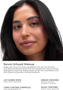 Cream Co. Allık Ruj Göz Farı Glow Tint Rich, Nemlendirici Makyaj, 502 Bordo, Hyaluronik Asit Peptit