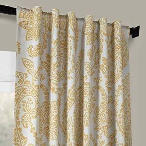 Hpd Half Price Drapes BOCH-KC16072C-108 Karartma Perdesi (1 Panel), 50 x 108, Çay Zamanı Sarı Altın
