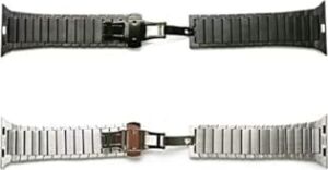 - Apple ile Uyumlu Watch 42MM 44MM 45MM 49MM 1/2/3/4/5/6/se/se2/7/8/9/ultra 1/2 Baklalı Metal Kordon