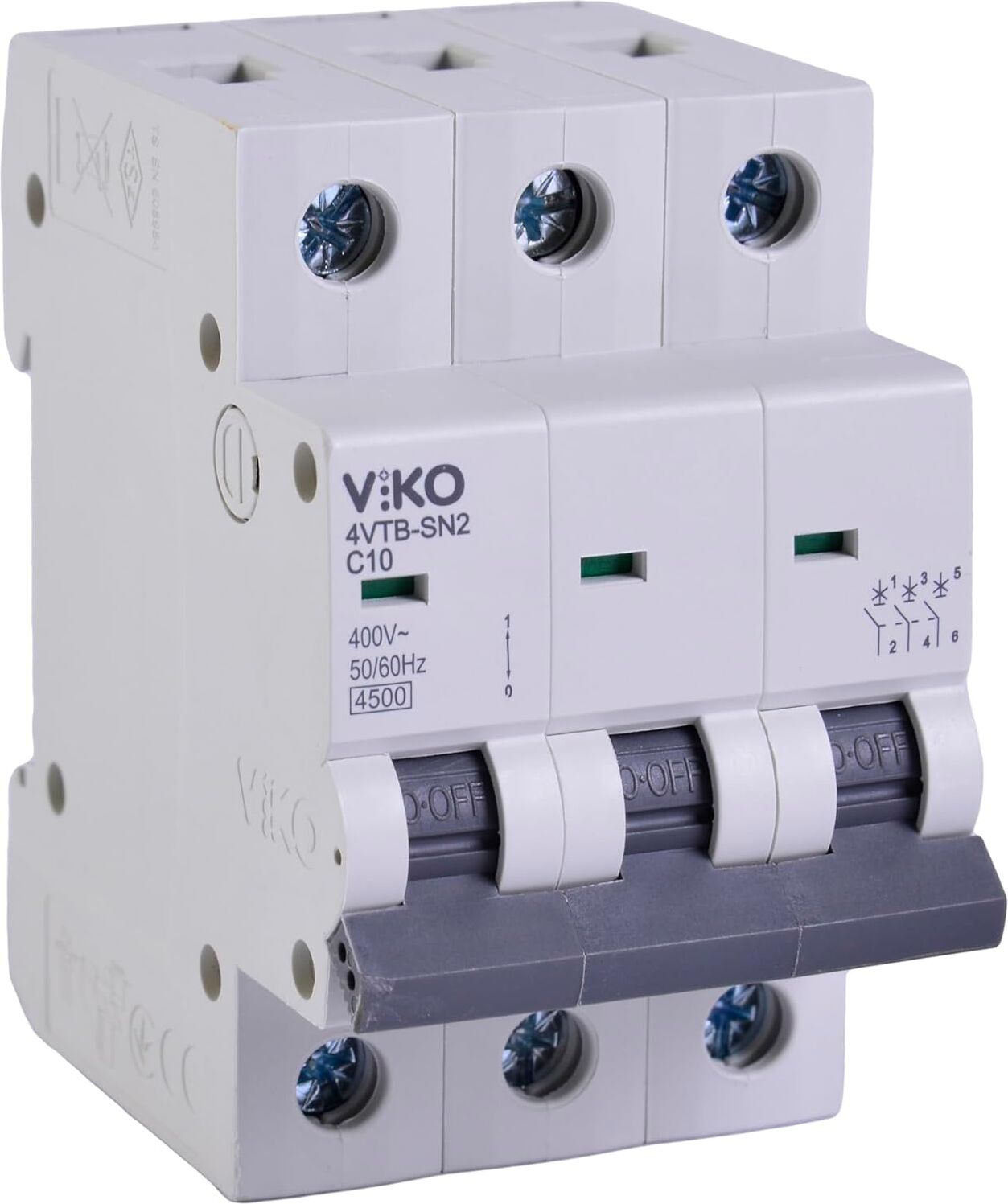 4VTB-3C10 Otomatik Sigorta 4,5ka C Tipi 3 Kutup 10A