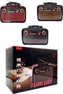 Nostaljik Radyo Bluetooth Bağlantılı Müzik Kutusu Ahşap