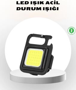 Süper Parlak 800 Lümen LED Fener – USB Şarjlı, 3 Işık Modlu, Mini Taşınabilir ve Anahtarlık Tipi