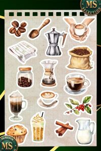 Coffee Vintage Retro Laptop Sticker Suya Dayanıklı Etiket