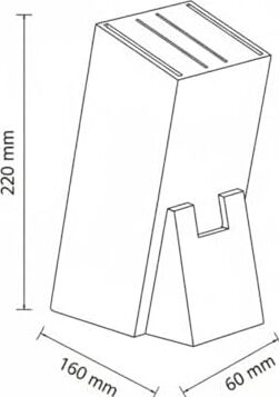 Bambu Ahşap Bıçak Standı – 220 mm Eğik Tasarım, Kaymaz Tabanlı, Çoklu Bıçak Yuvalı, Modern ve Doğal Mutfak Düzenleyici