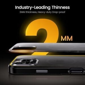 Aohı iPhone 16 Pro Max Kılıf Magsafe ile Uyumlu, Askeri Sınıf Düşme Koruması, Ince, Manyetik Darbeye Dayanıklı Telefon Kılıfı, 16,9 cm iPhone 16 Pro Max Için, Siyah