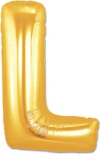 L Harf Folyo Balon Altın Renk  40 Inç