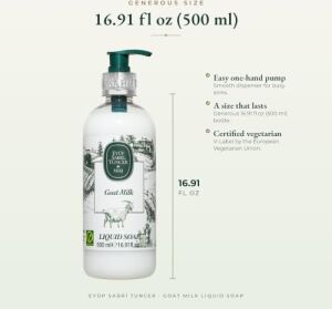 Doğal Zeytinyağli Sıvı Sabun Keçi Sütü (500 Ml)