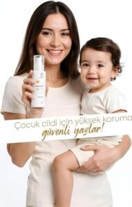 Çocuk Güneş Kremi Spf 50+ Hassas Ciltler Için Suya Dayanıklı Yüksek Koruma
