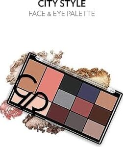 City Style Face & Eye No: 02 Smokey - Allık, Bronzer, Aydınlatıcı ve 9'lu Far Paleti