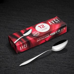 Avcı 12 Adet Tatlı Kaşığı 18/10 Paslanmaz Çelik 2 mm
