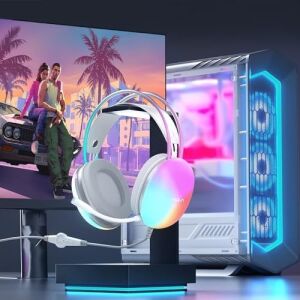 Aula S505 Rgb USB Gaming Mikronfonlu Oyuncu Kulaklığı Pembe