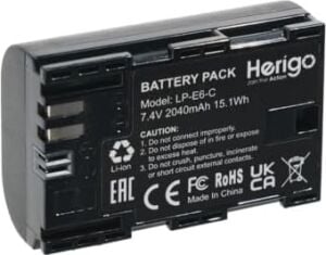 Lp-E6-C 2040MAH Type-C Şarjlı Batarya (Lp-E6 Uyumlu)