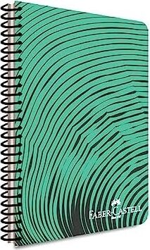 Dalga Desenli Spiralli Defter, A4, 80 Yaprak, 70G Kağıt, Kareli, Dayanıklı Kapak, Kolay Açılan Spiral Cilt, Asorti Renkler