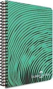 Dalga Desenli Spiralli Defter, A4, 80 Yaprak, 70G Kağıt, Kareli, Dayanıklı Kapak, Kolay Açılan Spiral Cilt, Asorti Renkler